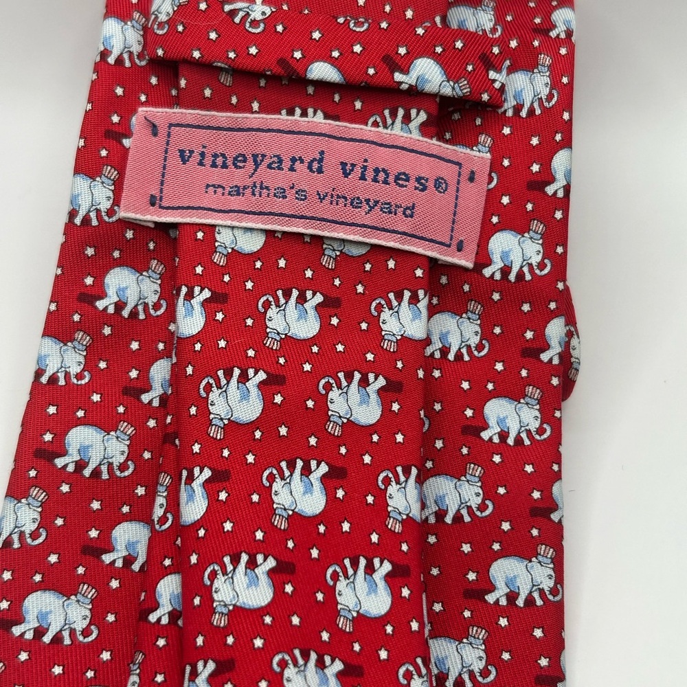 Vineyard Vines Red Elephant  Tie